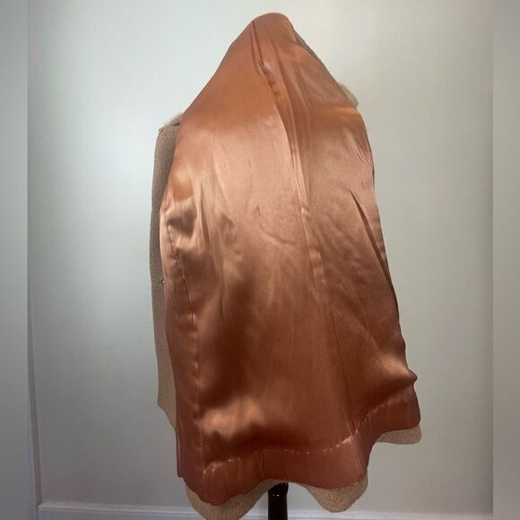 Vintage 1960s Wool Mink Collar Tweed Coat - Picture 5 of 6